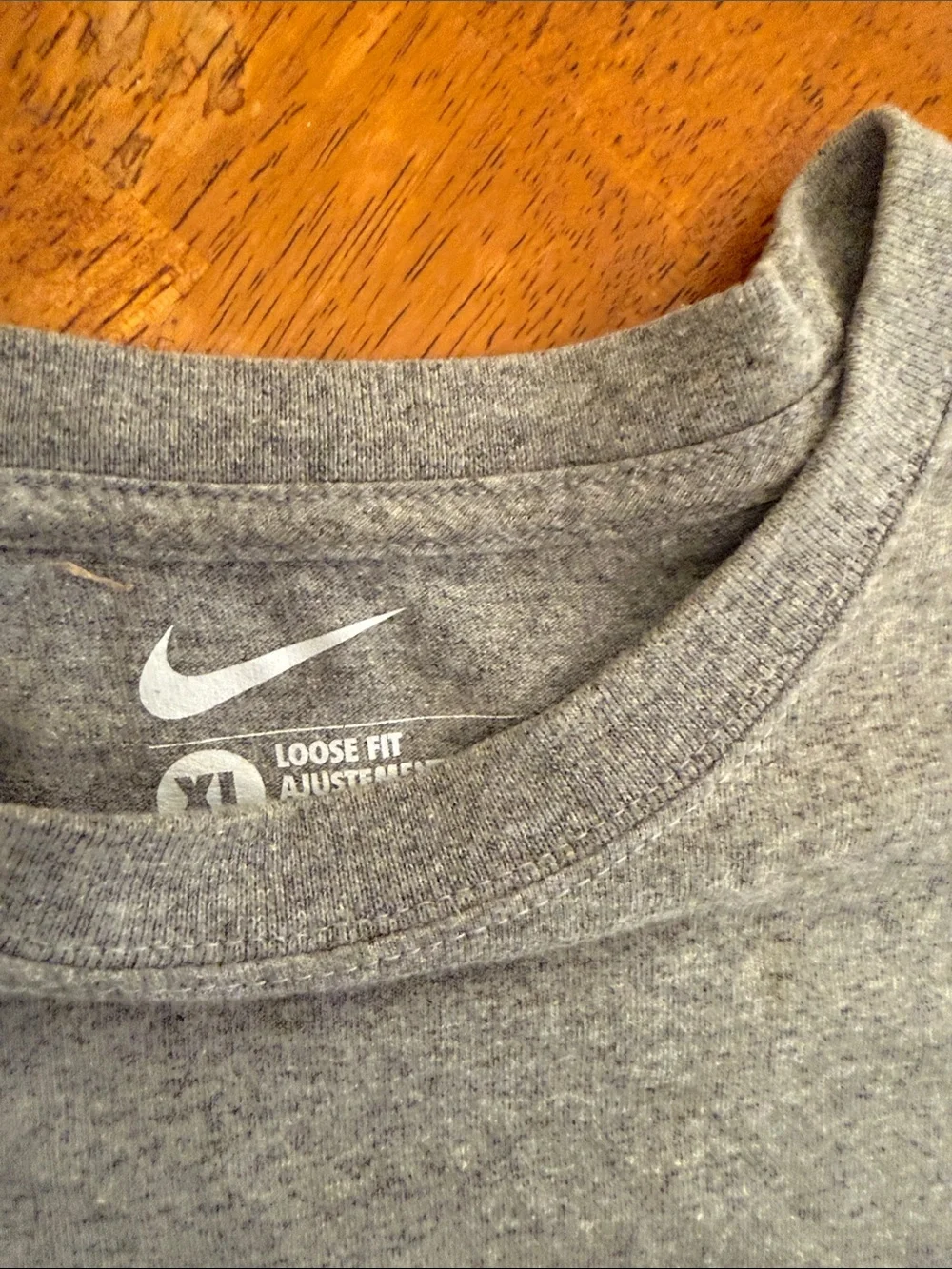 Nike Gray Short-Sleeve Tee with Football Graphic xl